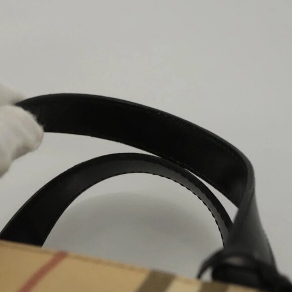 BURBERRY Nova Check Hand Bag PVC Beige Auth - Picture 8 of 16